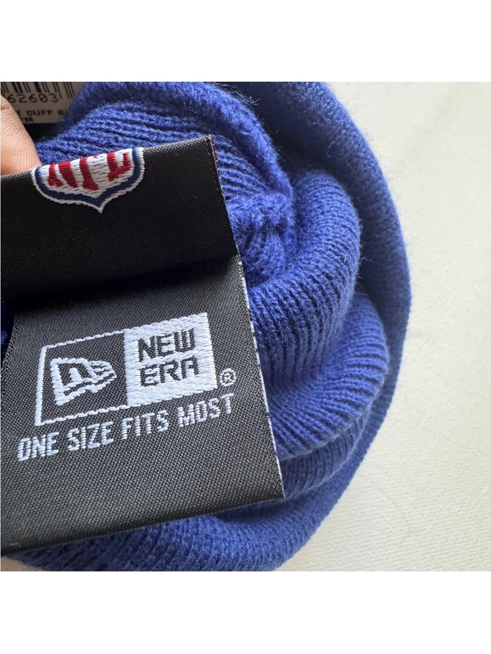 NFL New Era New York Giants Beanie Blue One Size Fits Most Acrylic Cap NWT NEW - Picture 6 of 7